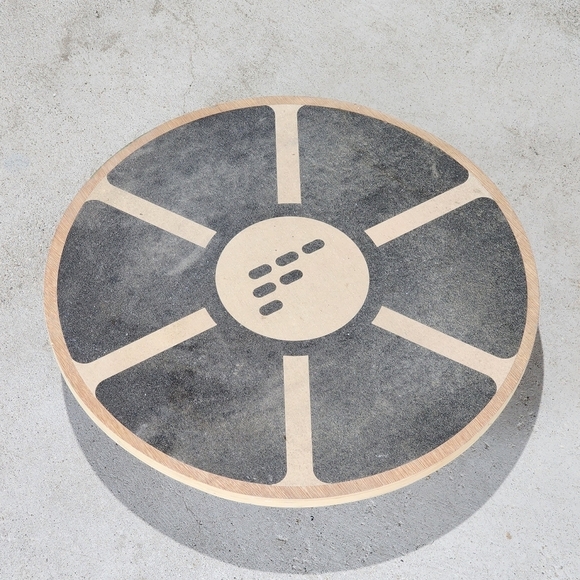 Wood balancing board Core workout body strength 15.5" - Picture 3 of 5